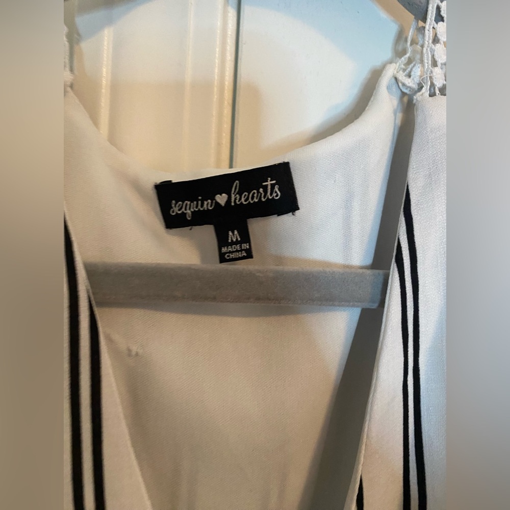 Women’s Black & White Jumpsuit - Picture 3 of 7